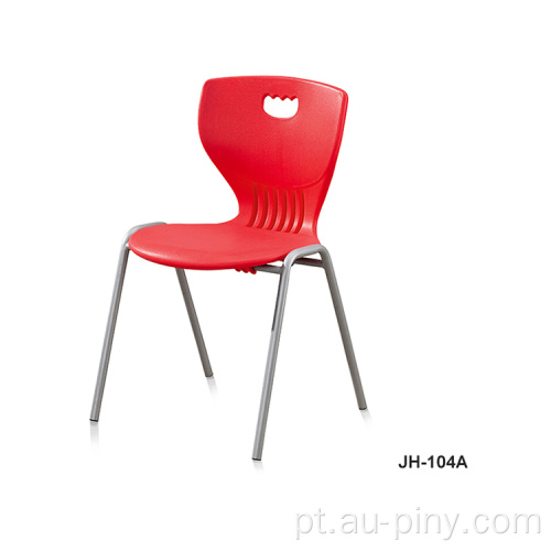 Cadeiras de escola de plástico de cor vermelha para estudantes